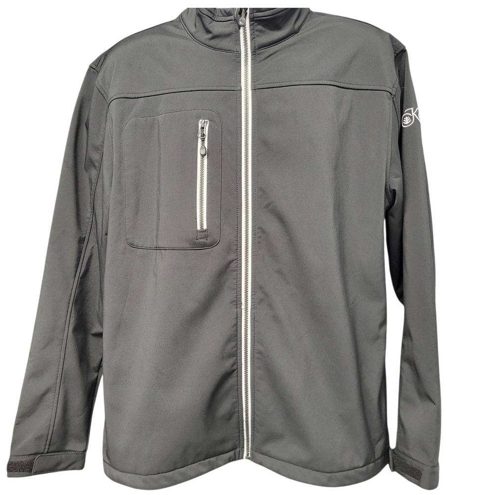 Clique Men Full Zip  Sz Lg‎ Jacket Gray Lightweight Activewear Outerwear  H482